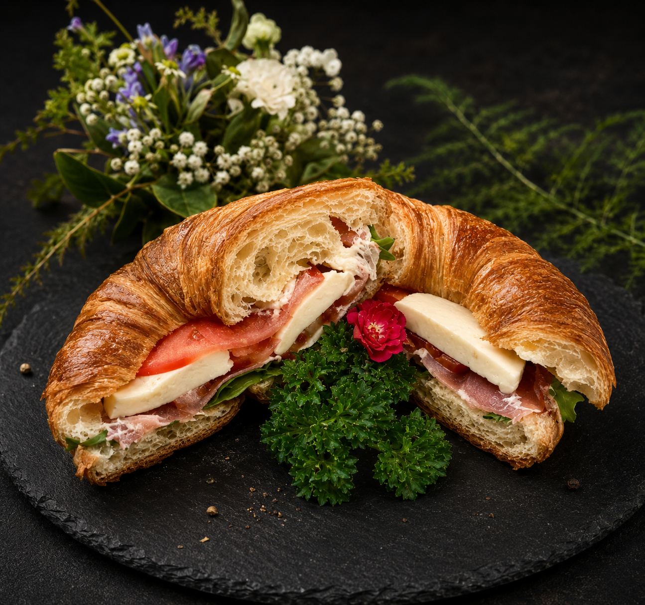 Croissant caprese