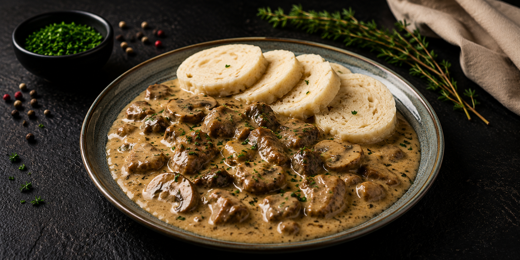 Hovädzí Stroganov
